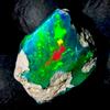 OPAL EMPIRE Opale Etiope Gemma, Opale Nero Fuoco Grezzo, Opale Naturale Grezzo 20 Ct 20x18mm
