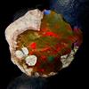 OPAL EMPIRE Opale Nero Etiopico Grezzo Naturale Fire Opal 8 Ct 20x18 mm 1 Pz
