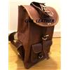 Fatto a mano 20" Nuovo Zaino In Vera Pelle Grande Beige Travel Bag Rucksack