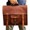 Fatto a mano Borsa A Tracolla Vintage In Vera Pelle Fatta A Mano Per Laptop