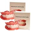 Generico Protesi Dentaria, Dentiere in Silicone (Arcata Superiore e Inferiore), Morbide e Confortevoli, Faccette a Incastro (Snap-on), Denti in Silicone da Applicare sopra i Denti Esistenti (2Pezzo)