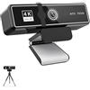 Qutsvosh Videocamera per computer ad alta definizione 4K Webcam Full HD Spina USB Rete Trasmissione in diretta Videoconferenza ad alta definizione Videoconferenza USB Camera con microfono integrato