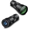 MoSundi Telescopio monoculare portatile 8x42 10x42 HD Immagine Luminosa IPX7 Impermeabile Azoto Riempito Lente in Metallo Escursionismo Campeggio Birding per Nero