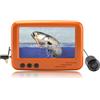 FOIJPPINP Telecamera Subacquea da Pesca con Luce A Infrarossi da 4,3 Pollici, da 15 M, Telecamera Impermeabile IP68 da 4000 mAh per La Pesca Invernale