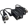 PST SPT Security Systems 15-U101J2 - Balun video e di alimentazione, da BNC a RJ45 con connettore di alimentazione, 1 paio, nero