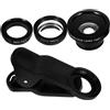 DOITOOL Lenti Fisheye Grandangolari E Macro Per Cellulare - Set Di Accessori 3 in 1 Per Fotocamera Del Telefono