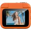 BildeeMait Action Camera 4K HD per sport con visualizzazione a 360° e schermo a ribalta, batteria a lunga durata per avventure all'aperto, colore nero (arancione)