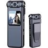 NGBFF Body Camera LED Schermo Cam Visione Notturna Body Camera Registrazione Rilevamento del Movimento Ciclismo Bici Auto Cam(64GB)