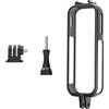 Tsophreniq Gabbia protettiva resistente per fotocamera 360 con supporti a doppio slitta fredda / base di supporto da 4 per videocamera, supporto in metallo