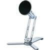 Hoppipola Treppiede portatile 2 in 1 per cellulare e supporto da tavolo, girevole a 360°, supporto regolabile (80-200 mm), in lega di alluminio, adatto per smartphone e tablet con connettore MagSafe