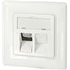 Logilink NK4054 NK4054-Scatola da incasso per 2 moduli Keystone, Design Compatible, Pure White (RAL 9010), 2 porte