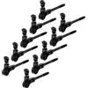 Alberts 864194 - Fermaporta a testa di pastore, da avvitare o da montare a parete, vernice nera, 126,5 mm, set da 10 pezzi