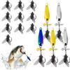 Générique Esche da Pesca | Esche Spinner per Pesca in Acqua Salata | Riflettenti con Ganci Attrezzatura Robusta per Jigging Lancer Pitching Traina Fiume Acqua Lago