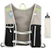 Gungtj Zaino per l'idratazione - Borsa per l'acqua con bottiglia morbida da 500 ml, spallacci riflettenti regolabili, serbatoio leggero per arrampicata, trekking, jogging, ciclismo, palestra o l