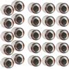 Tsophreniq Confezione da 25 occhielli per manubri da pesca, 6 mm/8 mm/10 mm, leggeri e con occhiello, per pesca in acqua e mosche