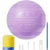 Générique Esercise Yoga Ball, Anti-Burst Stability Sphere, 65 cm/25.59 in Non-Slip Core Trainer, Thickened Balance Support, Home Gym Strengthening Tool Grey, Stretching Fitness Rehabilitation