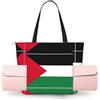 DUWAA Borsa da donna con stampa bandiera della Palestina, borsa da yoga, facile da piegare, borsa per la spesa, borsa sportiva da viaggio