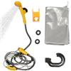 Generic Doccia da campeggio - 12 V Elettrico Portatile Multifunzionale Pompa Doccia Ad Alta Pressione di Acqua Escursionismo | Per RV Moto Lavaggio Auto Spiaggia Viaggi Pet Bagno Outdoor Adventure