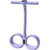 Deskium Purple Smart Foot Exerciser Resistance Band, 6 tubi ricaricabili puller, contatore digitale, timer, contatore calorie, manico in silicone, 60 x 29 x 3 cm