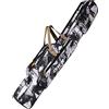 LINGSFIRE Borsa da Pesca 2 Strati con Tracolla 130cm Portatile Custodia per Canna da Pesca Pieghevole Resistente allo Strappo Durevole Rod Reel Bag (Grigio, 130)