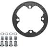 PONDON 104 BCD - Protezione per catena MTB in alluminio, per guarniture 30T-34T, accessorio leggero per pedivelle per mountain bike e bici da strada, include 4 bulloni e distanziatori, colore nero