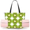 DUWAA Kiwi Slice Print Bag per le donne borsa a tracolla borsa yoga facile da piegare borsa per computer portatile shopping bag borsa sportiva per viaggi