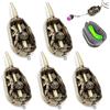 mellystore Alimentatore Pesca Carpa 5pcs Pasturatore Feeder Method Set di Strumenti Con Stampo A Sgancio Rapido per Pellet Bait Con Mark 20g 30g 40g 50g 60g