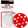 Base Inline Puck PRO, Struttura a 6 Pulsanti, Ideale per Rivestimenti Lisci, per Tutte Le Temperature, Hockey in Linea e Street, Unisex, Colore: Rosso, 8 cm