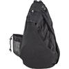 Chewtoyo Disc Golf Slinger Bag, borsa monospalla in poliestere nero, ampio scomparto principale con tasca laterale in rete, porta bottiglia d'acqua integrato, base rinforzata, 42,9 x 37,6 x 17,5 cm
