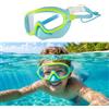 Generic Occhialini da nuoto per bambini con copertura per il naso, 2026 nuovi occhiali da nuoto per bambini con montatura grande HD, maschera subacquea per bambini e ragazzi 4-16