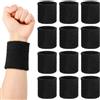 Partideal Set di 12 fasce elastiche per il sudore, per lo sport | 8 fasce elastiche per il sudore da 8 cm, per fitness, calcio, basket, tennis, ginnastica