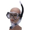 AMONIDA Maschera Subacquea di Alta qualità con Cinturino Regolabile per gli Appassionati di Snorkeling e Nuoto Materiale PC in PVC Resistente Boccaglio da 18 (BLACK)