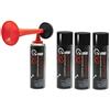 VMD Tromba ad aria manuale, rif. 17232, con 4 bombolette da 300 ml, per eventi sportivi