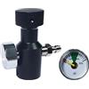 Chewtoyo Adattatore di riempimento CO2 con manometro 3000 PSI, doppia porta, filettatura G1/2-14, testa maschio 8 mm, connettore per gonfiaggio rapido per serbatoio CO2 da 12 once 20 oz, stazione di