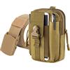 Generic da escursionismo, da esterno, 17,5 x 12 cm, borsa da viaggio compatta, grande capacità, materiale Oxford autentico per strumenti per smartphone, avventura e viaggi, Verde militare