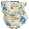 Generic Sciarpa tubolare blu oro Natale pupazzo di neve mezza sciarpa multifunzionale fascia antivento ghette per il collo per tennis sci caccia 25 x 50 cm
