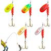 Nuyhgtr Piccole Esche Spinner - Kit esche dure in metallo Jig Spinner | Attrezzature leggere Colori vivaci in scatola per uomini pescatori in acqua e salata