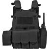LAXHFAUQ Gilet per softair, con tasche multiple regolabili, attrezzatura protettiva - attrezzatura e attrezzatura per simulazione, paintball, allenamento, caccia, cosplay, giochi di ruolo
