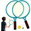 Generico Set da badminton per bambini - Gioco di sport all'aria aperta, set da badminton da interno per cortile, racchette leggere, 2 uccellini, rete portatile, installazione rapida per spiaggia giardino