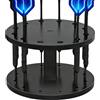 Generic Espositore per freccette, supporto leggero in acrilico, 14 x 14 x 9 cm, con design rotondo, accessorio per giochi con stile sicuro, per il soggiorno per bar, , per la casa per