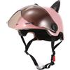 minkissy Casco da Moto Unisex Orecchie a Gatto Casco Leggero in Abs Protezione da Sole e Polvere per Guida All'aperto Sicura e Comoda