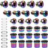 Pirhosigma 5 pezzi per ogni singola / doppia / tripla corona bulloni viti disco guarnitura dadi ruota catena colorati + 10 rondelle adatte per bici da strada, mountain bike MTB (25 pezzi)