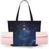 DUWAA Galaxy Space Starry Sky Print Bag per le donne borsa a tracolla borsa yoga facile da piegare borsa per computer portatile shopping bag borsa sportiva per viaggi