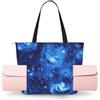 DUWAA Blue Universe Space Galaxy Print Bag per le donne borsa a tracolla borsa yoga facile da piegare borsa per computer portatile shopping bag borsa sportiva per viaggi