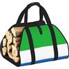DUWAA Borsa per legna da ardere con stampa bandiera della Sierra Leone, borsa in tela per legna da ardere, resistente, accessori per stufe a legna