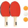 Bottone Set professionale da ping pong racchette da ping pong con 3 palline racchette da ping pong mazza da allenamento facile da usare accessorio portatile paddle