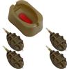 Tressify Set da 5 pezzi di attrezzatura da pesca alla carpa con alimentatore metodo in linea e piombino, supporto per esche in stile europeo, strumento per stampi per pastura, accessori in plastica