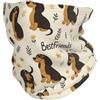 Generic Sciarpa tubolare adorabile bassotti cartoni animati Bestfriends mezza faccia sciarpa passamontagna fascia antivento mezza faccia copricapo per tennis pesca sci 25 x 50 cm
