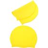 FRCOLOR 2 Pezzi Cuffia da Nuoto in Silicone Giallo e Antiscivolo per Adulti, per Allenamento, Alta Visibilità e Comfort