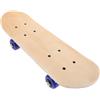 INOOMP Tavola da Skate Vergine in Legno D'acero con Doppia Coda Ruote, Design Doppio Lato Bianco per Pittura Artistica e Decorazione per Ragazzo Ragazza Vacanze Estive